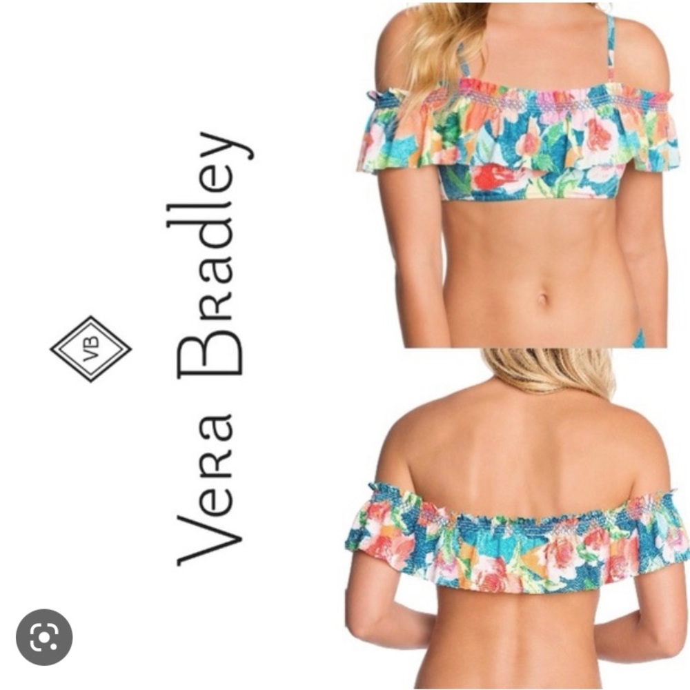 Vera Bradley ruffle bikini top. Size M
